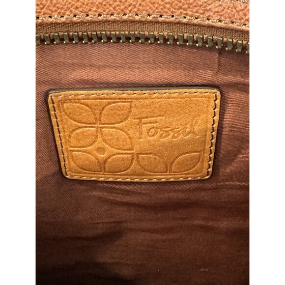 Fossil Key Multicolor Patchwork Leather Boho Crossbody Purse Zipper Pockets - Picture 9 of 13